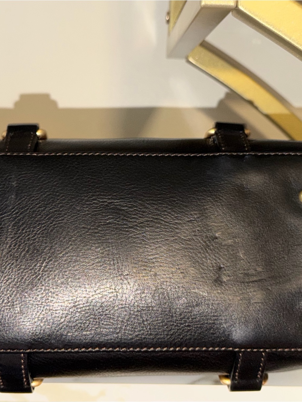 Dooney & Bourke Florentine Leather Regular Satchel Bag - Black - Picture 5 of 9
